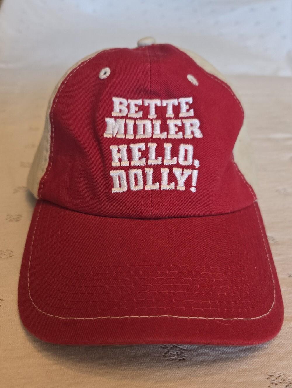 Bette Midler Hello, Dolly! Broadway Embroidered Red Baseball Cap